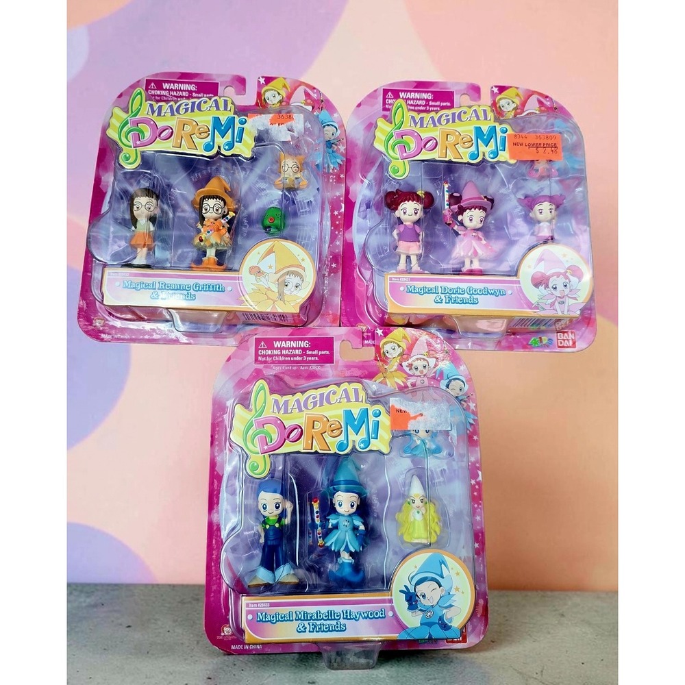 Vtg 3 MAGICAL DOREMI 2005 Mirabelle, Reanne, Dorie LOT by Bandai Complete Set